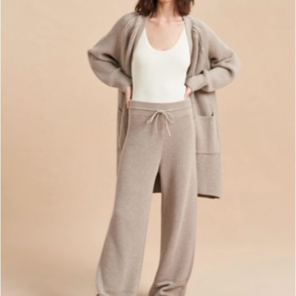 La Ligne Tan Cardigan Sweater